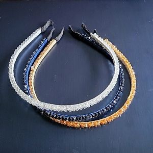 3 crystal head bands